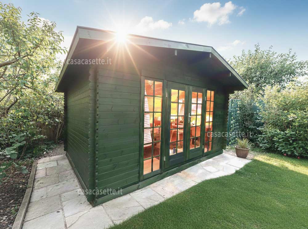 Casetta modello Bologna 4x3 verde impregnante