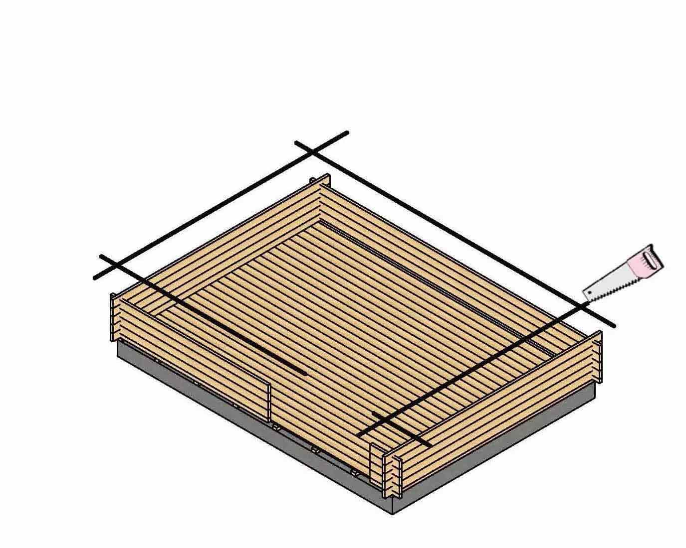 montaggio battiscopa casetta in legno