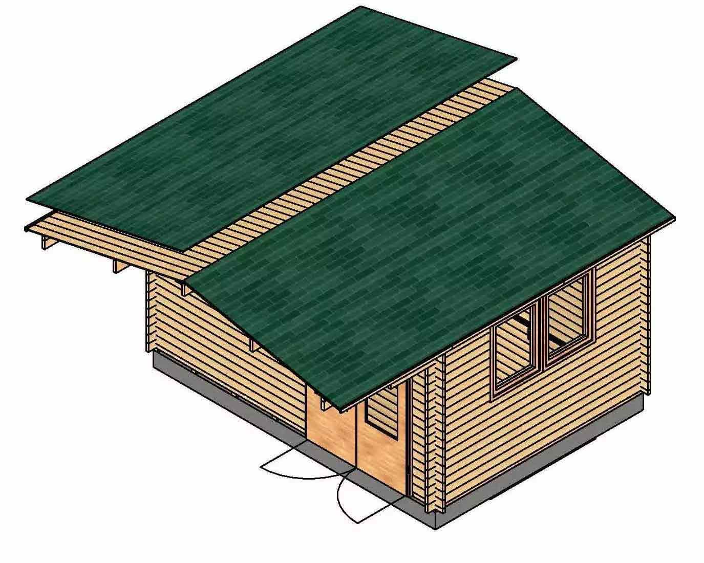 montaggio tegole canadesi casetta in legno