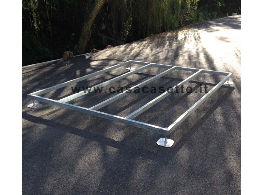 telaio in acciaio zincato per base casetta legno