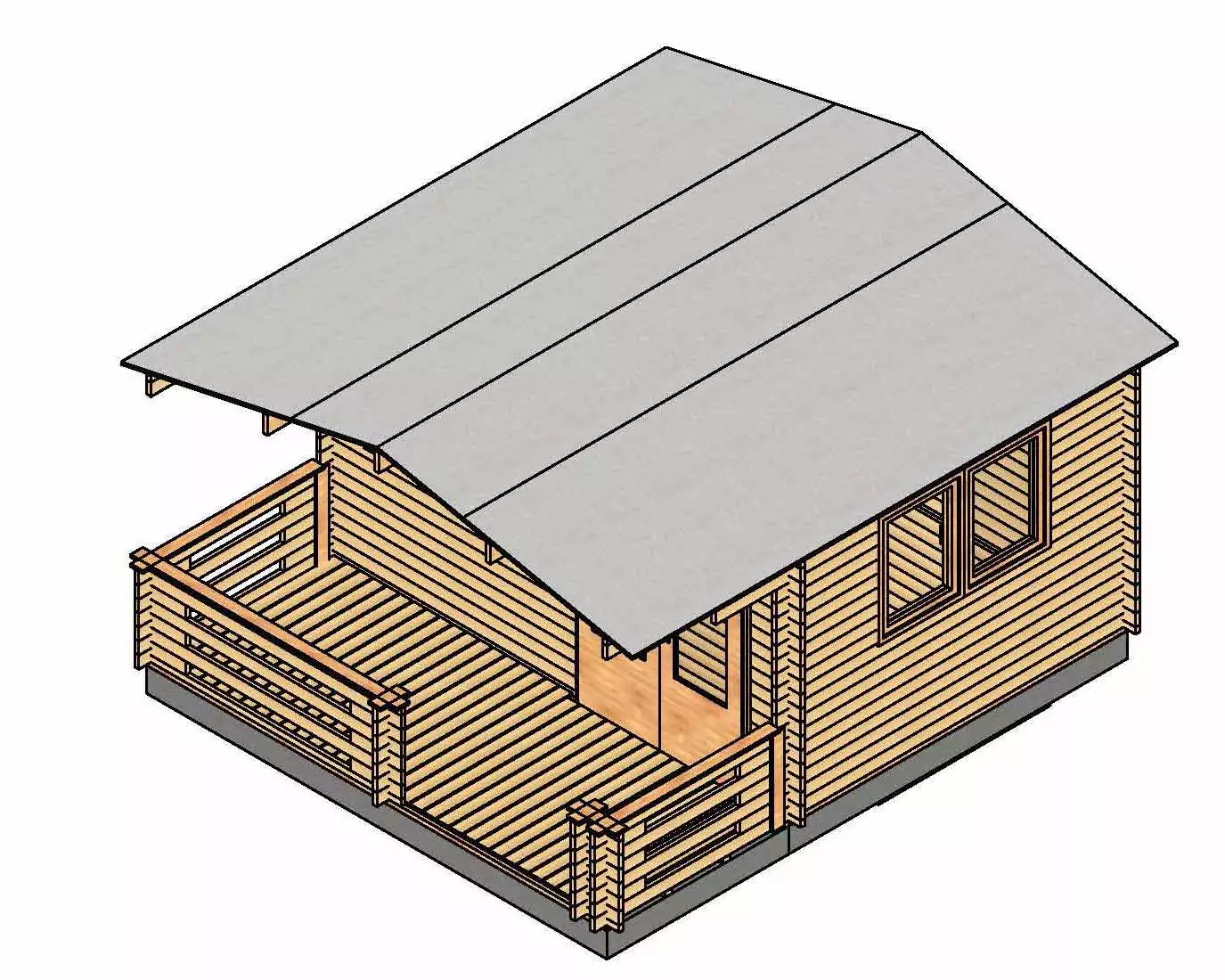 fissaggio tetto casette legno
