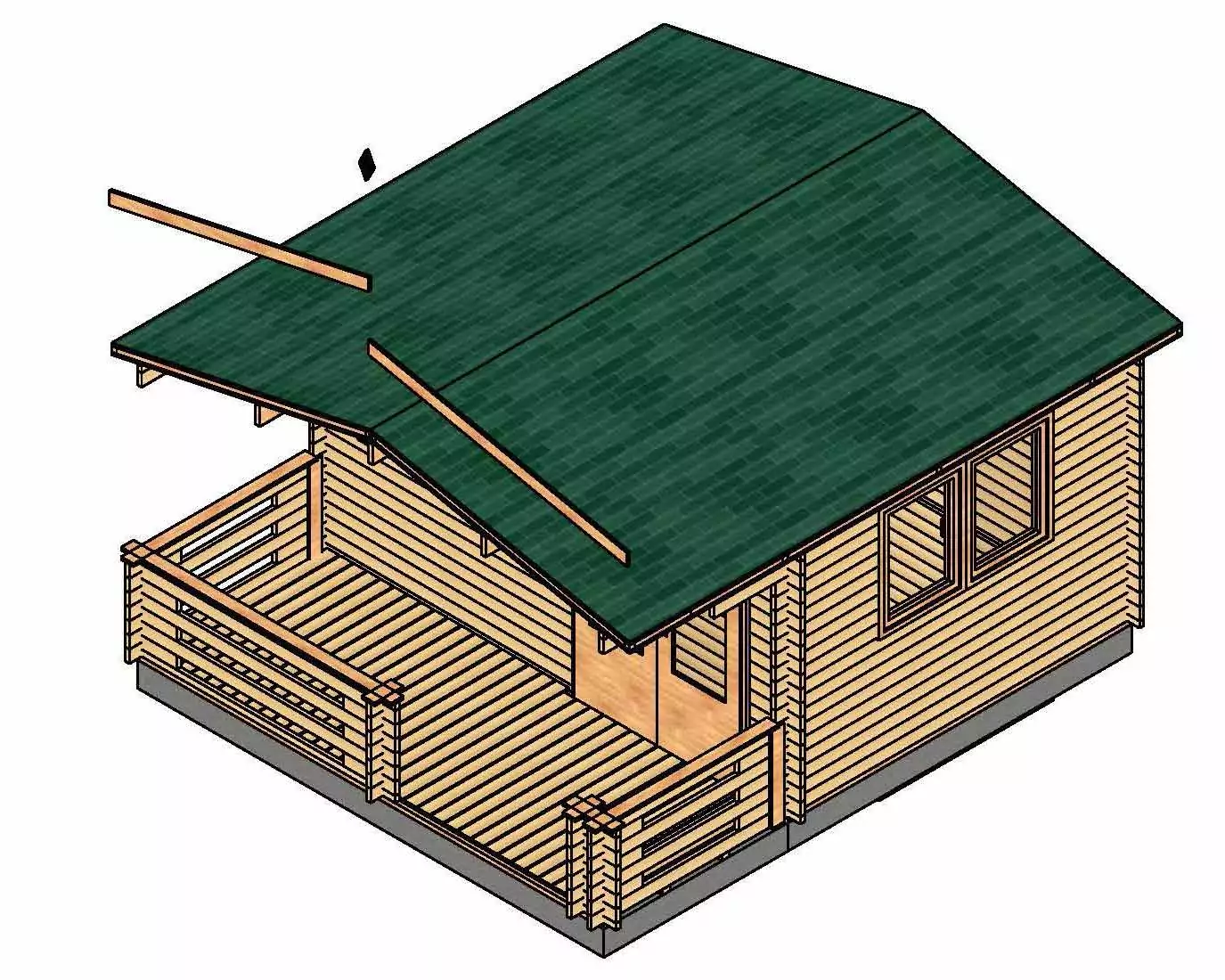 Montaggio Tegole casette in legno