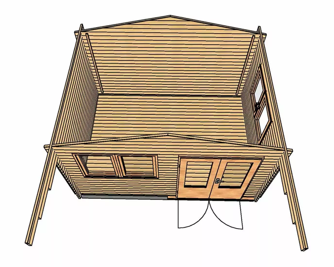  tiranti in legno nelle casette da giardino