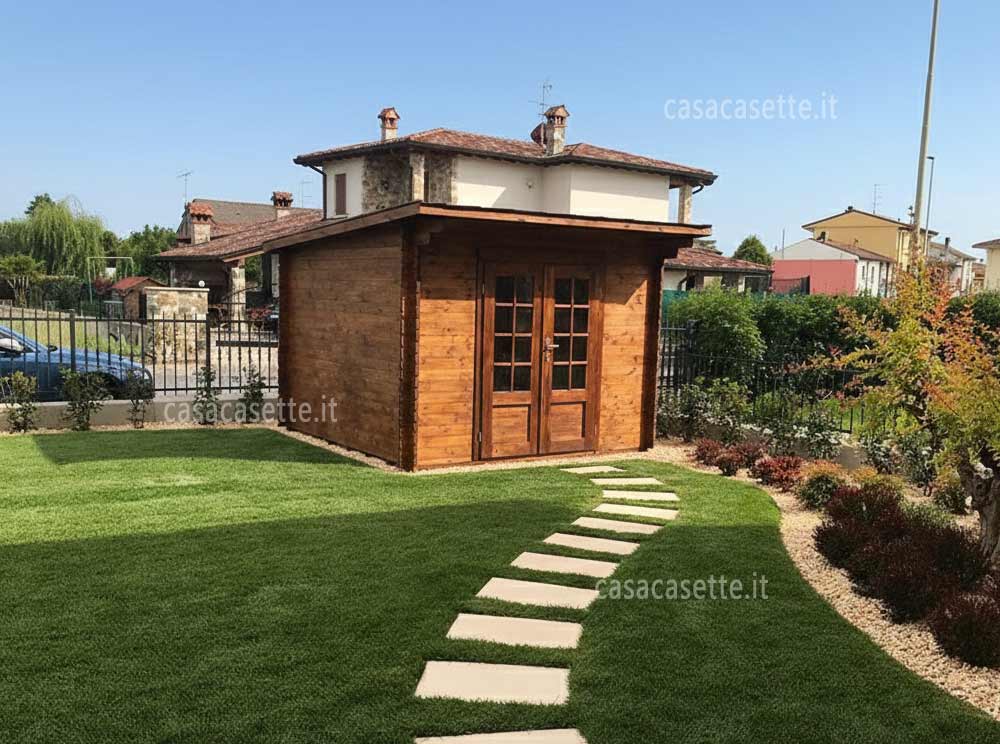 Casetta in legno con incastro blockhouse
