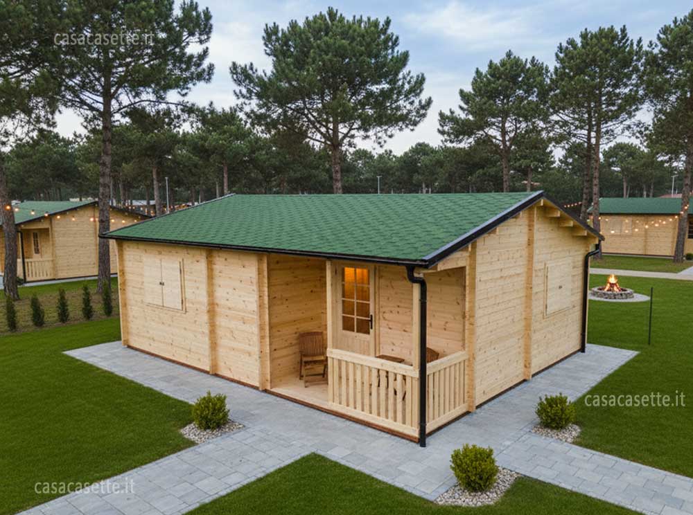 Casetta in legno abitabile camping