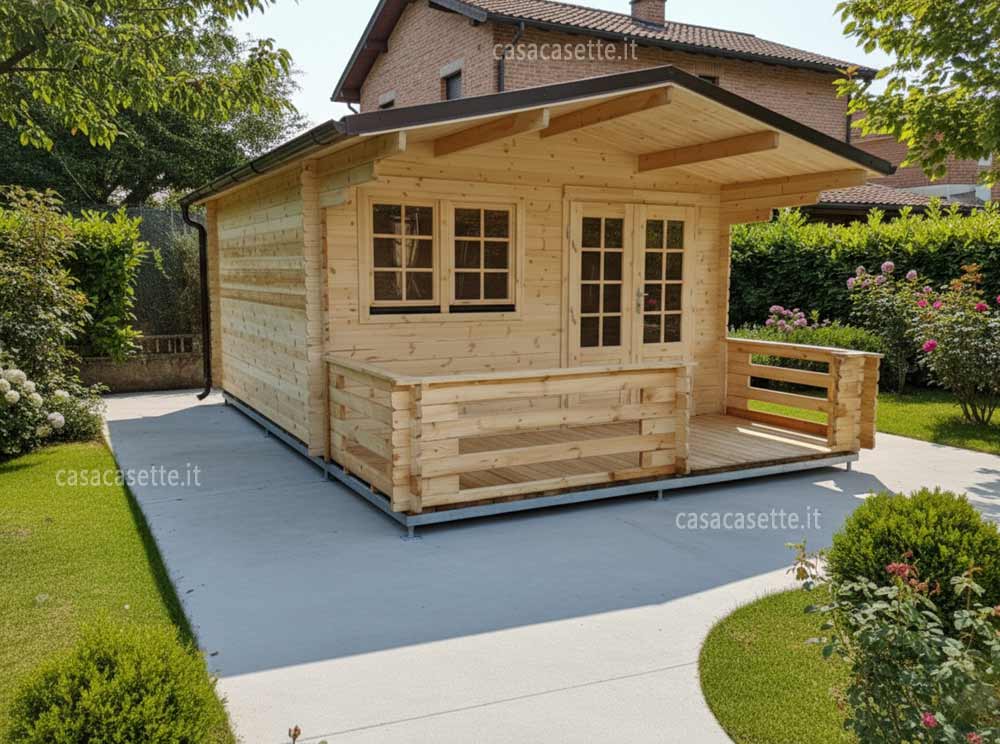 Casetta in legno 4x4 con veranda