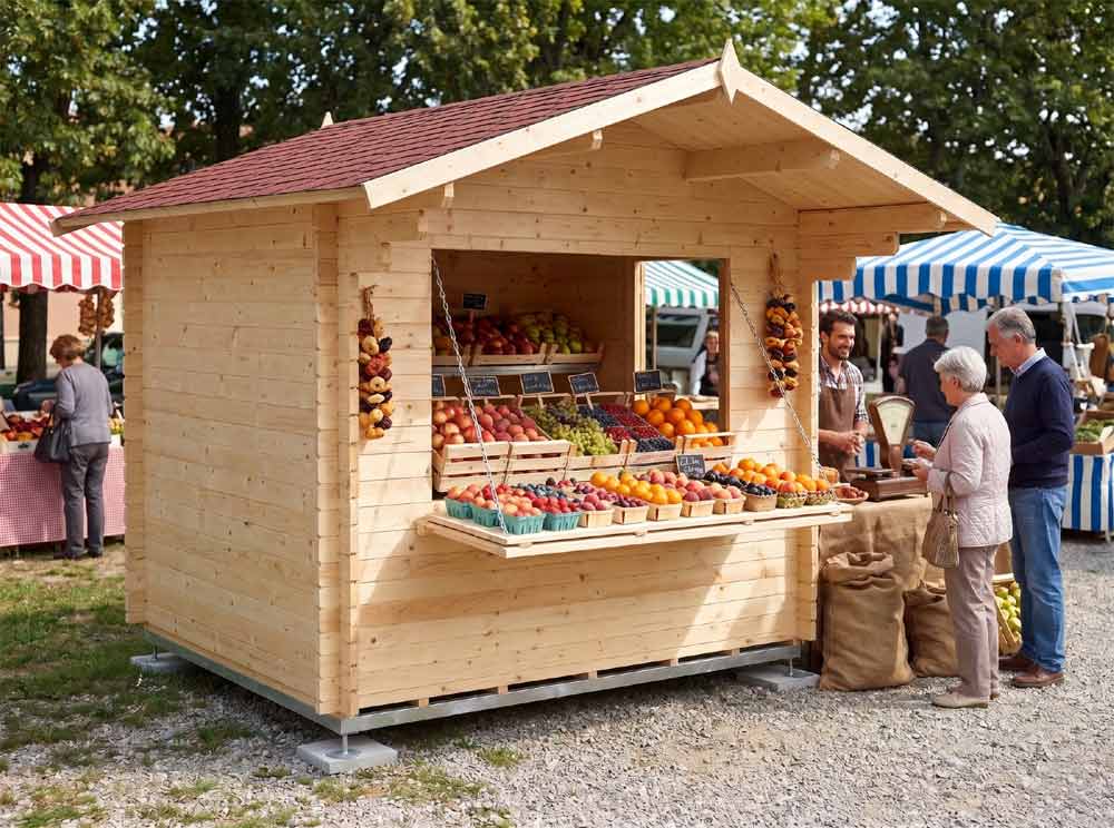 Chiosco in legno per eventi e mercatini
