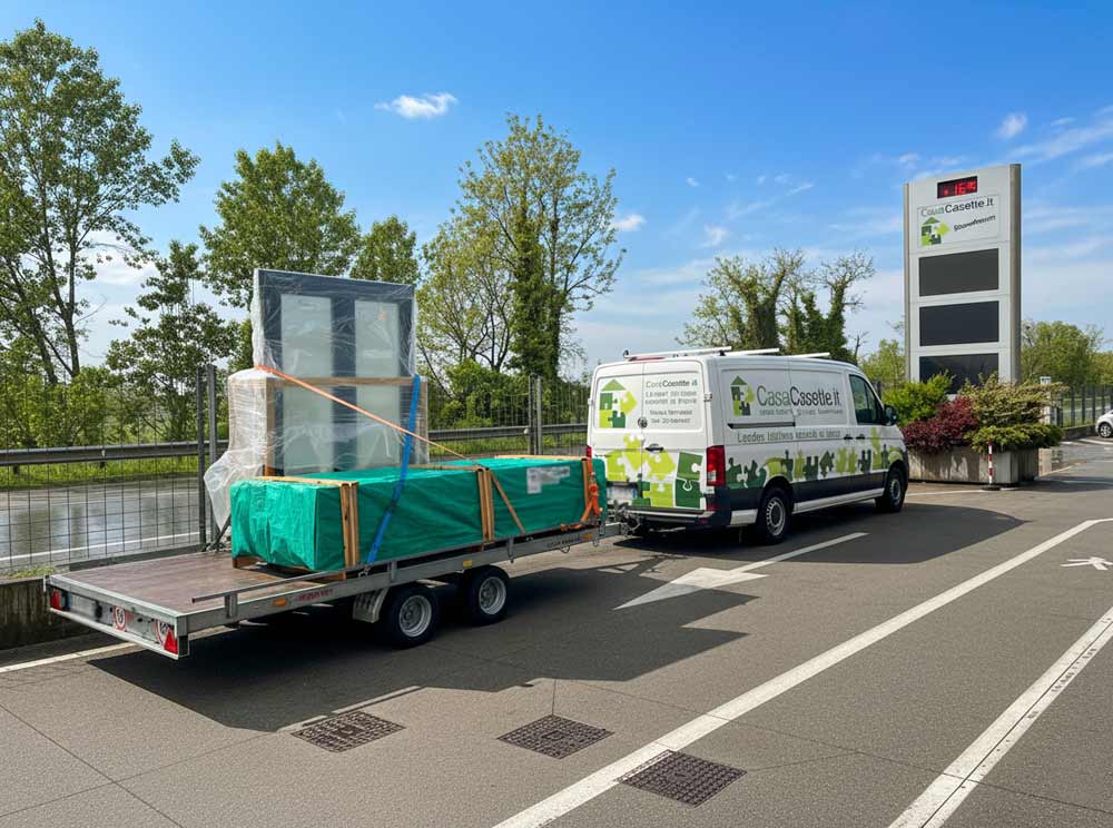 Furgone con carrello montaggi