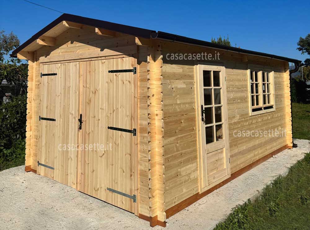 Garage in legno blockhouse modello Como