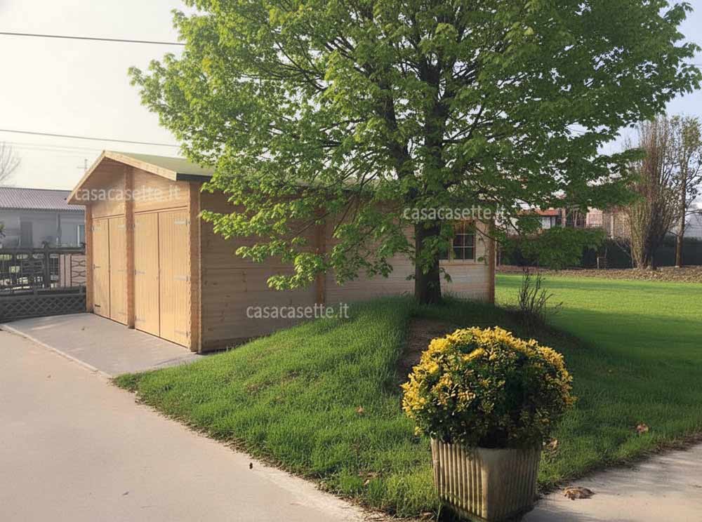 Garage in legno prefabbricato