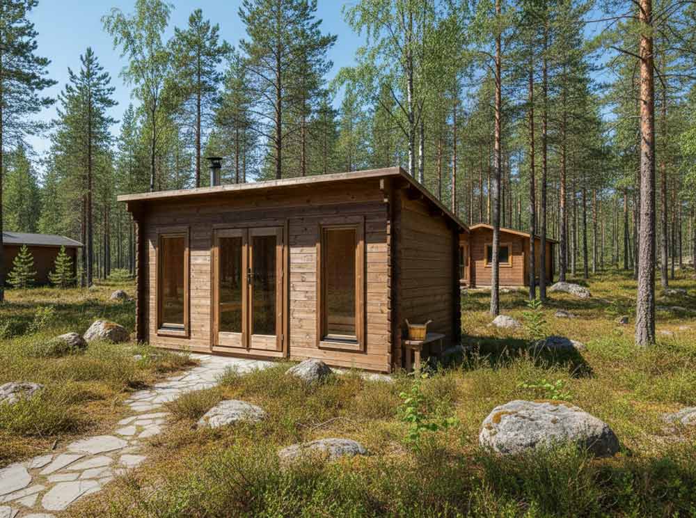 Casetta in legno per sauna