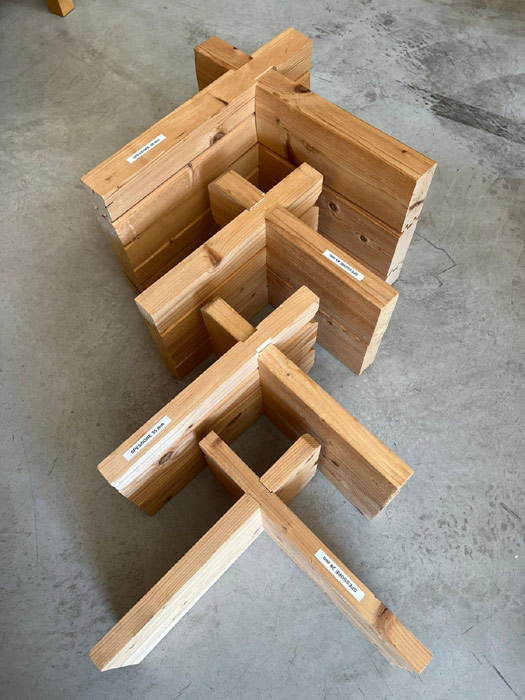 Casette in legno con spessori pareti da 28, 35, 45, 58 e 70 mm lamellare