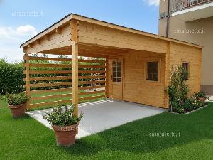 Casetta modello misure 3x370 + portico 4 finestra