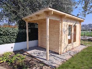Casetta in legno modello Pesaro misure 3x25 + portic. 1