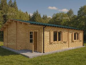 Casetta in legno modello Rapallo misure 60mq V1- NO Veranda