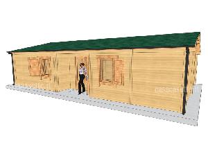 Casetta in legno modello Viareggio misure 75mq