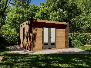 Casetta in legno moderna Vittoria Cube 4x4