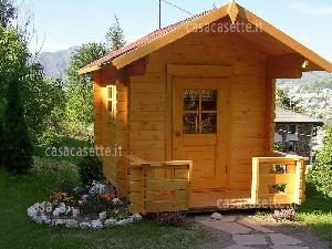 Casetta modello per bambini misure 182x254 colore miele impregnante