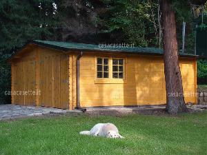 Garage modello Bergamo misure 6x6 colore miele