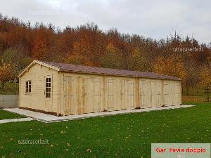 Garage modello Pavia misure 6x6 tegole rosse