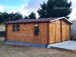 Garage in legno modello Bergamo misure 6x6