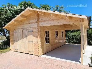 Garage in legno Ravenna 66x54 45mm Garage in legno modello Ravenna misure 66x54 45mm