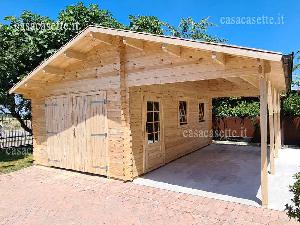 Garage in legno modello Ravenna misure 66x54