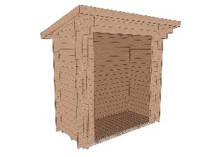 Legnaia in legno misure 2x1