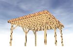 Carport 5x6 legno b Tettoia carport modello 5x6 panoramica