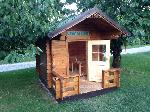 Casetta modello per bambini 182x254 noce colore
