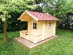 Casetta modello per bambini 182x254 verandina fuori