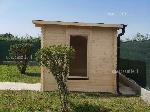 Casetta modello Pesaro 3x25 + portic. 1 accessorio grondaia