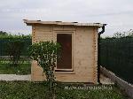 Casetta Pesaro 3x25 + portic. 1 lato Casetta modello Pesaro 3x25 + portic. 1 lato grondaia