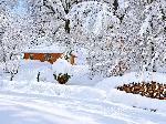 Garage modello Varese 4x6 paesaggio neve