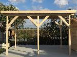 Tettoia in legno carport 3x5 Tettoia in legno carport 3x5 orizzontale