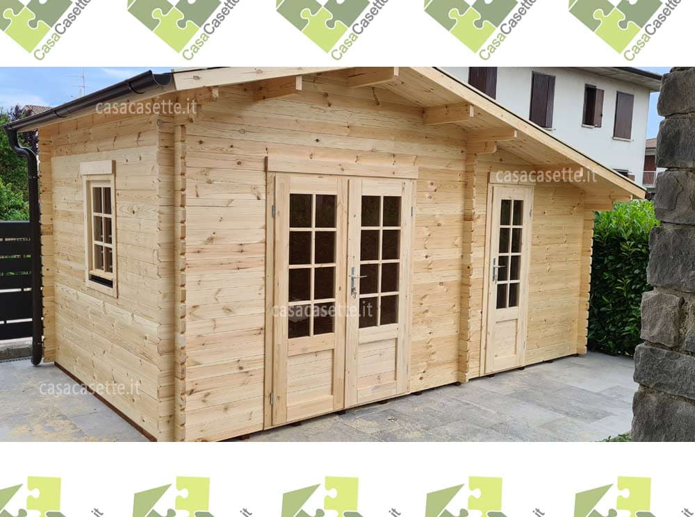 Casetta Ancona 5x3 van.2 color moro Casetta modello Ancona 5x3 van.2 color moro grondaia