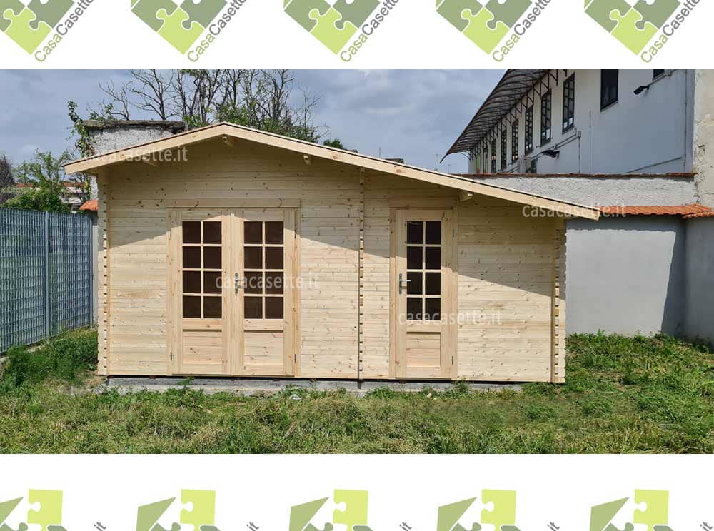 Casetta Ancona 5x3 van.2 frontale Casetta modello Ancona 5x3 van.2 frontale massello