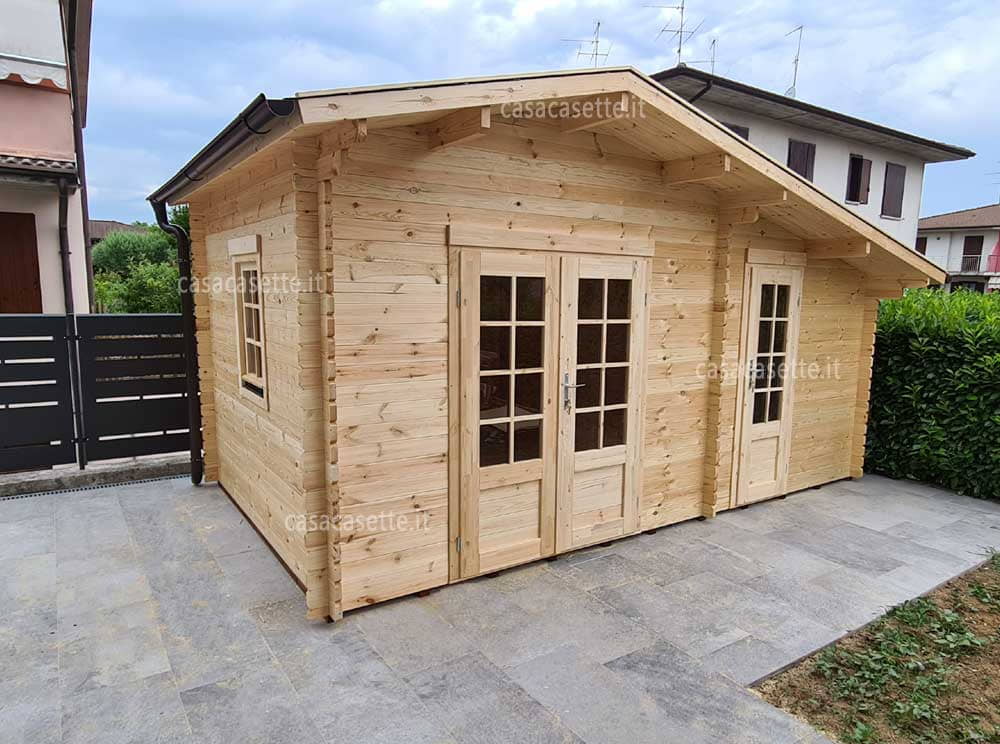Casetta Ancona 5x3 van.2 grondaia Casetta modello Ancona 5x3 van.2 grondaia moro