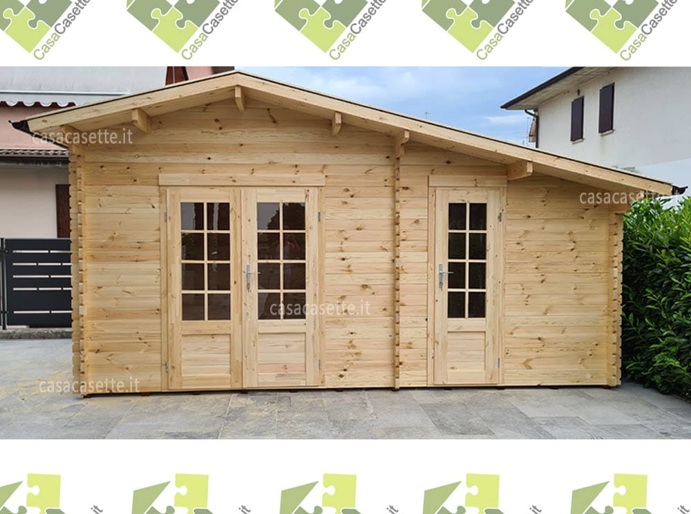 Casetta Ancona 5x3 van.2 massello Casetta modello Ancona 5x3 van.2 massello naturale