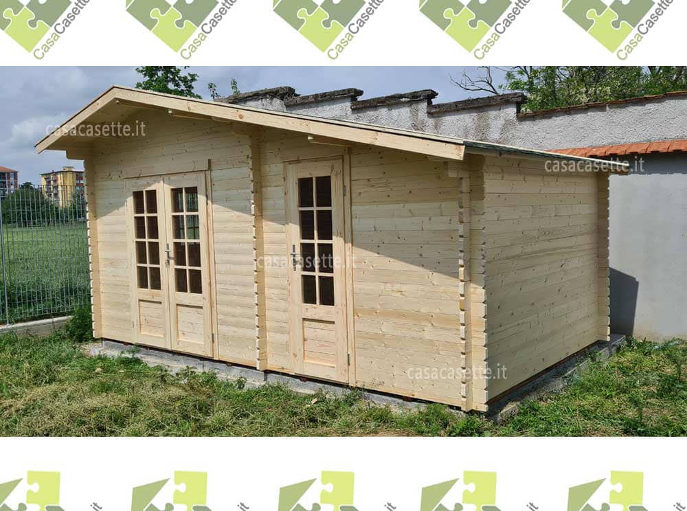 Casetta Ancona 5x3 van.2 profilo Casetta modello Ancona 5x3 van.2 profilo massello