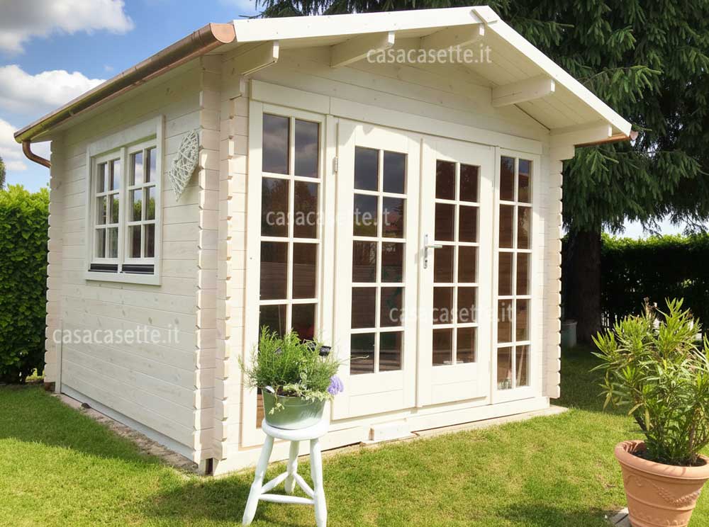 Casetta modello Bologna 3x3 colore impregnante bianco