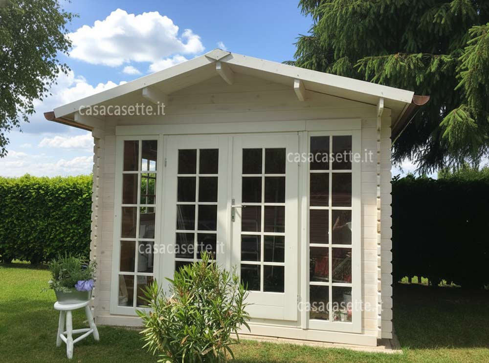 Casetta modello Bologna 3x3 impregnante colore bianco