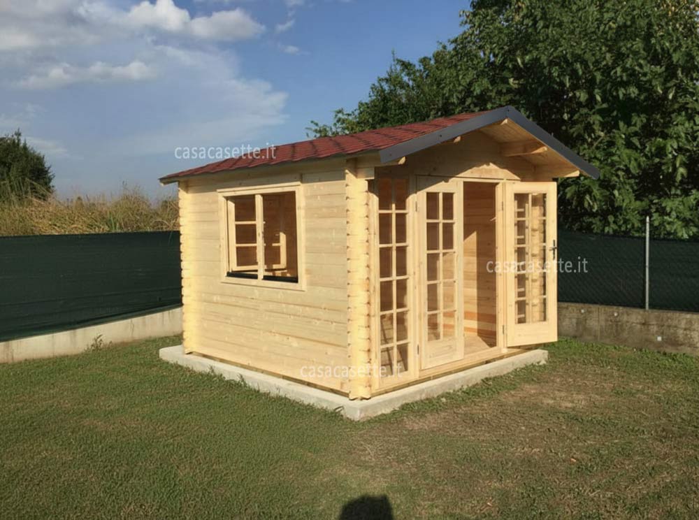 Casetta modello Bologna 3x3 tegola rossa canadese