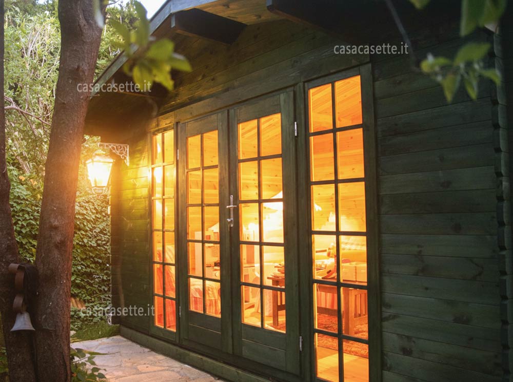 Casetta modello Bologna 4x3 colore verde impregnante