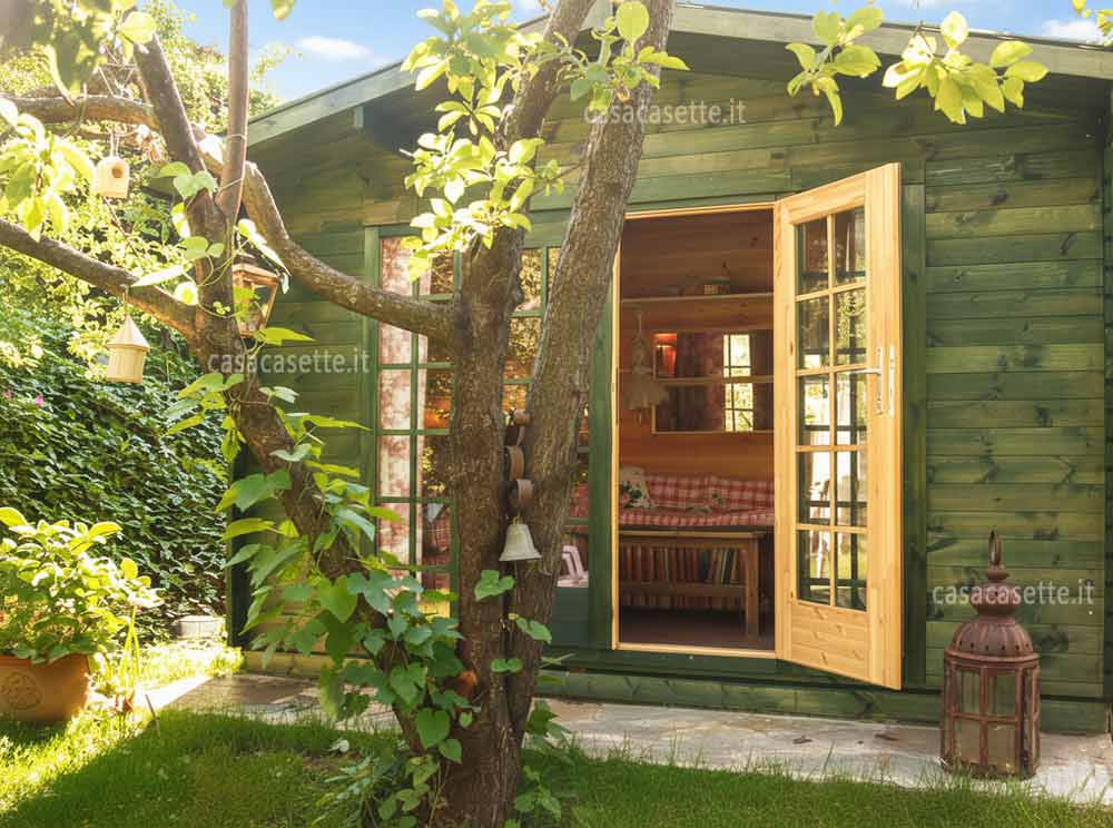 Casetta modello Bologna 4x3 frontale verde