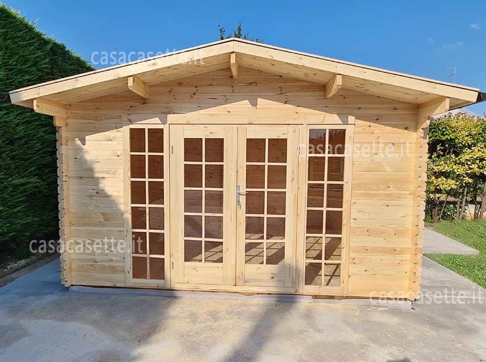 Casetta Bologna 4x3 frontale Casetta modello Bologna 4x3 frontale naturale