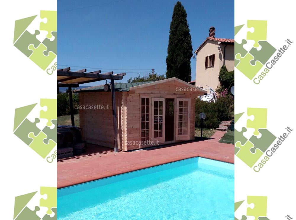 Casetta Bologna 4x3 verde Casetta modello Bologna 4x3 verde tegole