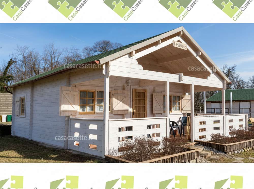 Casetta modello Brescia 6x6 impregnata bianca