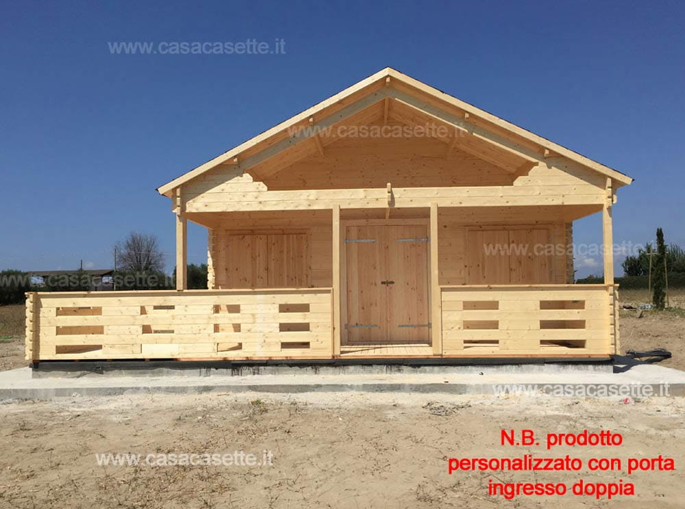Casetta Brescia 6x6 massello Casetta modello Brescia 6x6 massello naturale