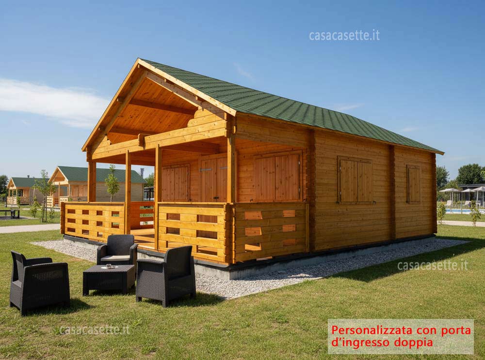 Casetta modello Brescia 6x6 porta ingresso doppia